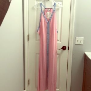 Maxi beach cover up with embroidered monogram